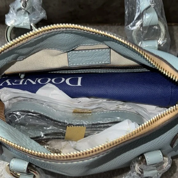 NWT Dooney & Bourke Sorrento Dusty Blue Satchel - Picture 8 of 14